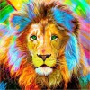 Colourful Lion (50 x 50 actual picture size)